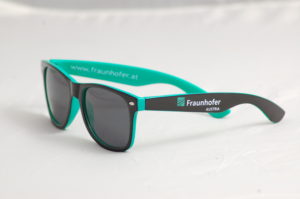 bedruckte Sonnenbrille mit Logo selbst gestalten & selbst designen | Werbeartikel | Werbesonnenbrillen