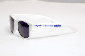 bedruckte Sonnenbrille mit Logo selbst gestalten & selbst designen | Werbeartikel | Werbesonnenbrillen